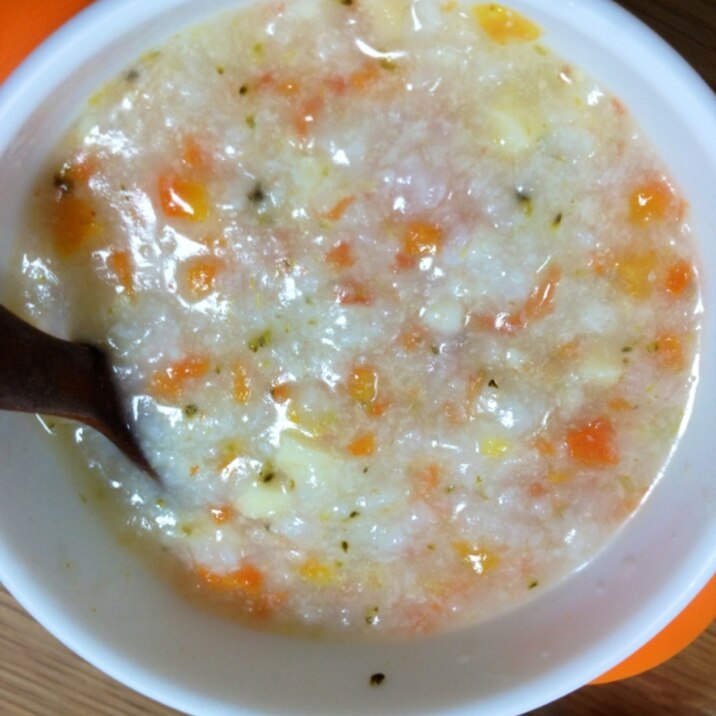 離乳食中期 豆腐トマト人参粥